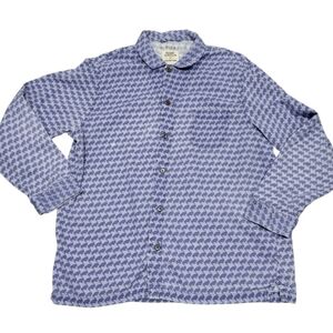 Blake Shelton X Lands End Collab Shirt Button Up Buffalo Mens Size Large Blue